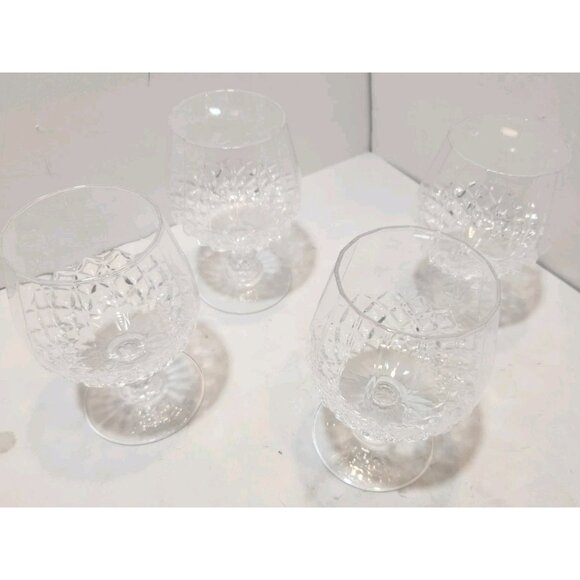 Vintage Eclat Cristal D'Arques Longchamp Brandy Snifter Glasses Set of 4 - Picture 2 of 9